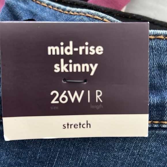 NWT AVA & VIV Mid Rise Skinny Jean Size 26W - Picture 5 of 6